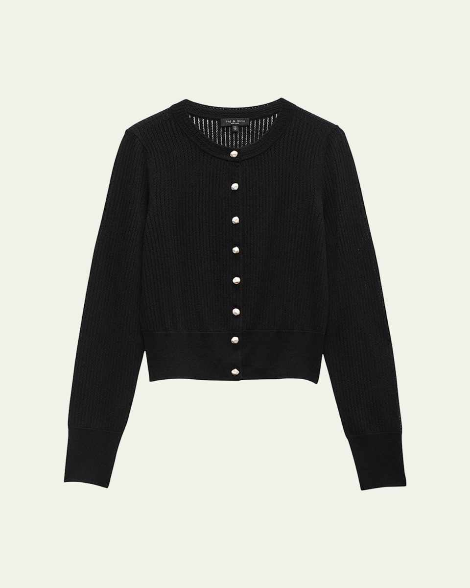 Molly Pointelle Knit Cardigan